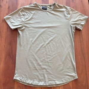 Cut’s AO Curved Hem T-Shirt - Small - Army Green